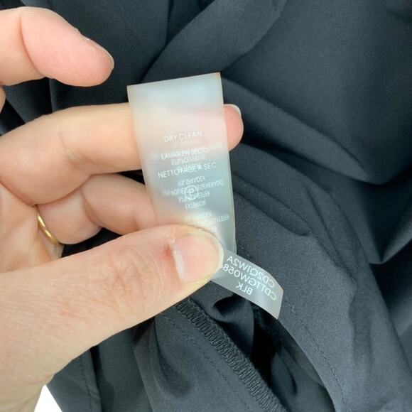 Calvin Klein Black Cinch Tie Fit and Flare Dress Size 2 NWOT $139 MSRP - Picture 9 of 10